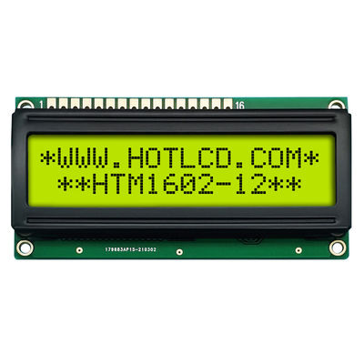 Moduł LCD o średnich znakach 16x2, kolor żółty, zielony, HTM1602-12