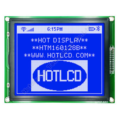 Graficzny niebieski wyświetlacz LCD 160X128 z białym podświetleniem T6963C