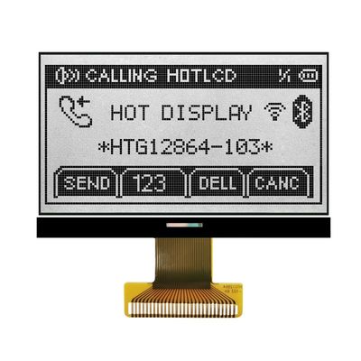 128X64 Szary moduł LCD COG Graficzny 66,52x33,24 mm ST7565P HTG12864-103