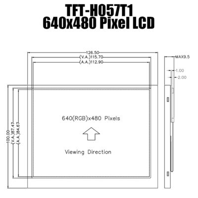 POJEMNOŚCIOWY EKRAN DOTYKOWY 5,7 CALI 640X480 IPS MIPI TFT LCD DO STEROWANIA PRZEMYSŁOWEGO