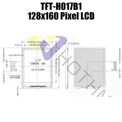1,77-calowy wyświetlacz TFT LCD Moduł ST7735 128x160 pikseli Producenci wyświetlaczy LCD