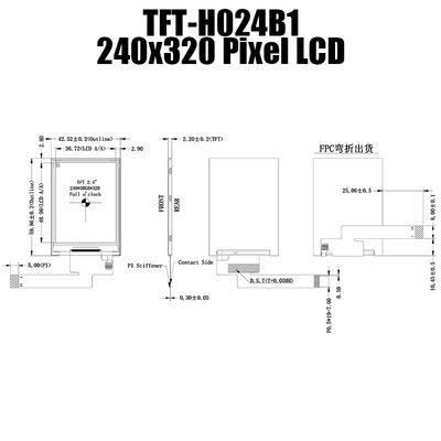 Multiscene 2,4-calowy wyświetlacz TFT LCD 240x320 o wysokiej jasności TFT-H024B12QVIFT8N15