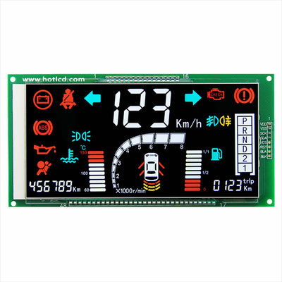 Praktyczny segmentowy wyświetlacz LCD Moduł VA do przyrządów samochodowych