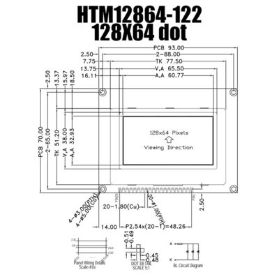 20PIN STN wyświetlacz LCD ST7567 sterownik IC 128X64 moduł graficzny