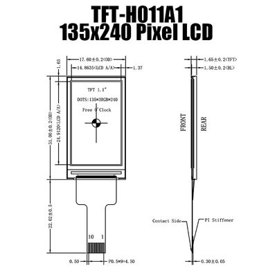 1,14-calowy wyświetlacz SPI TFT LCD Ekran panelu IPS 135x240 dla inteligentnych urządzeń