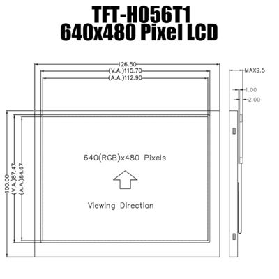 5,6-calowy panel LCD MIPI TFT 640x480 IPS Monitory LCD do sterowania przemysłowego