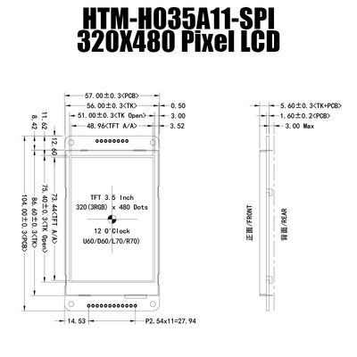3,5-CALOWY WYŚWIETLACZ LCD 320X480 SPI PANEL MODUŁOWY TFT Z PŁYTĄ KONTROLERA LCD