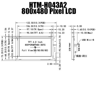 4,3-calowy rezystancyjny ekran dotykowy UART Wyświetlacz TFT LCD 800x480 Z PŁYTĄ KONTROLERA LCD