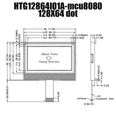 Moduł wyświetlacza graficznego LCD 128x64 COG ST7567 Kontroler z białym światłem